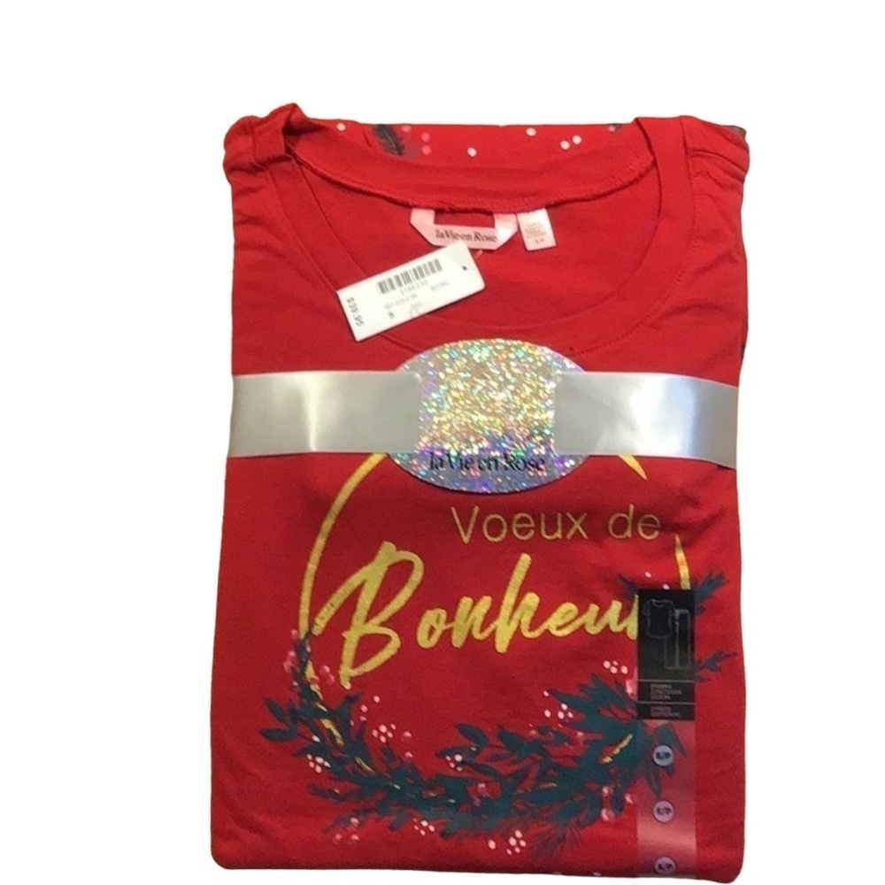 CHRISTMAS sleepwear holidays pyjamas set flannel & jersey present gift red green